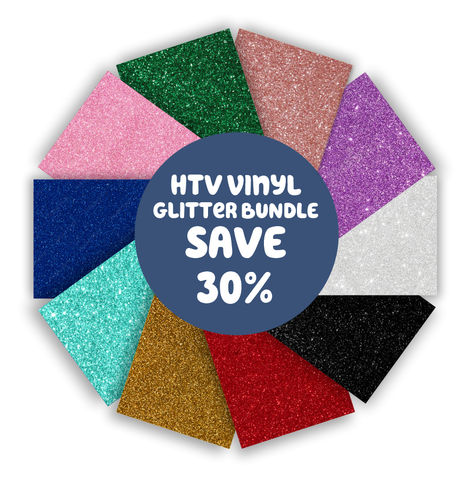 10x HTV Vinyl Sheet Bundle (Glitters)